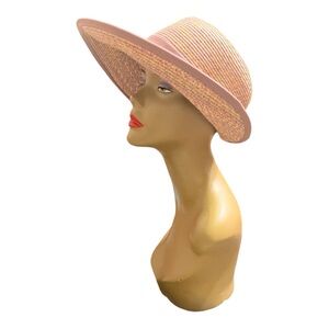 Sun & Sand Blush Felt Wide-Brim Hat with Rounded Crown